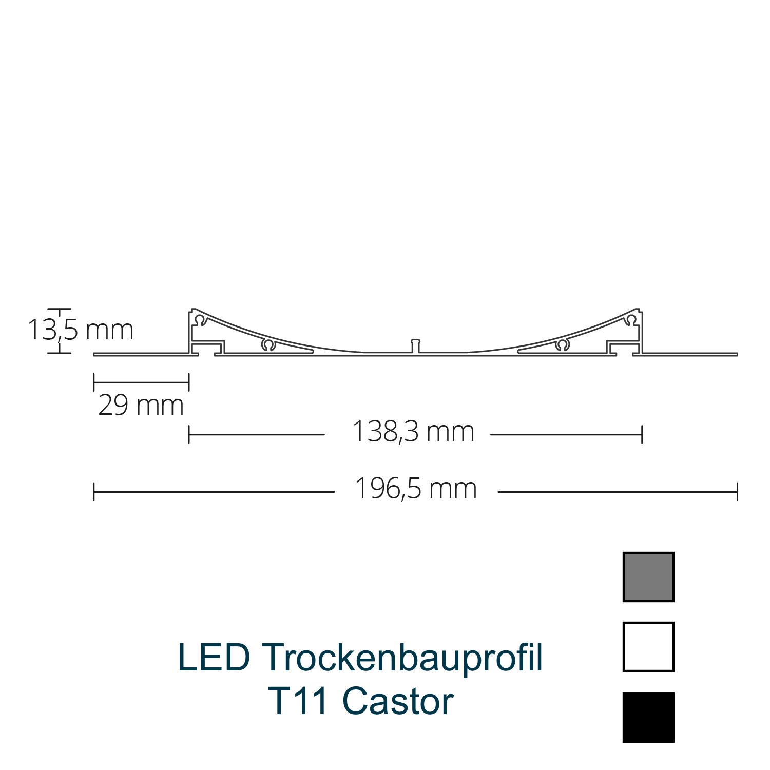 T11 LED-Trockenbauprofil