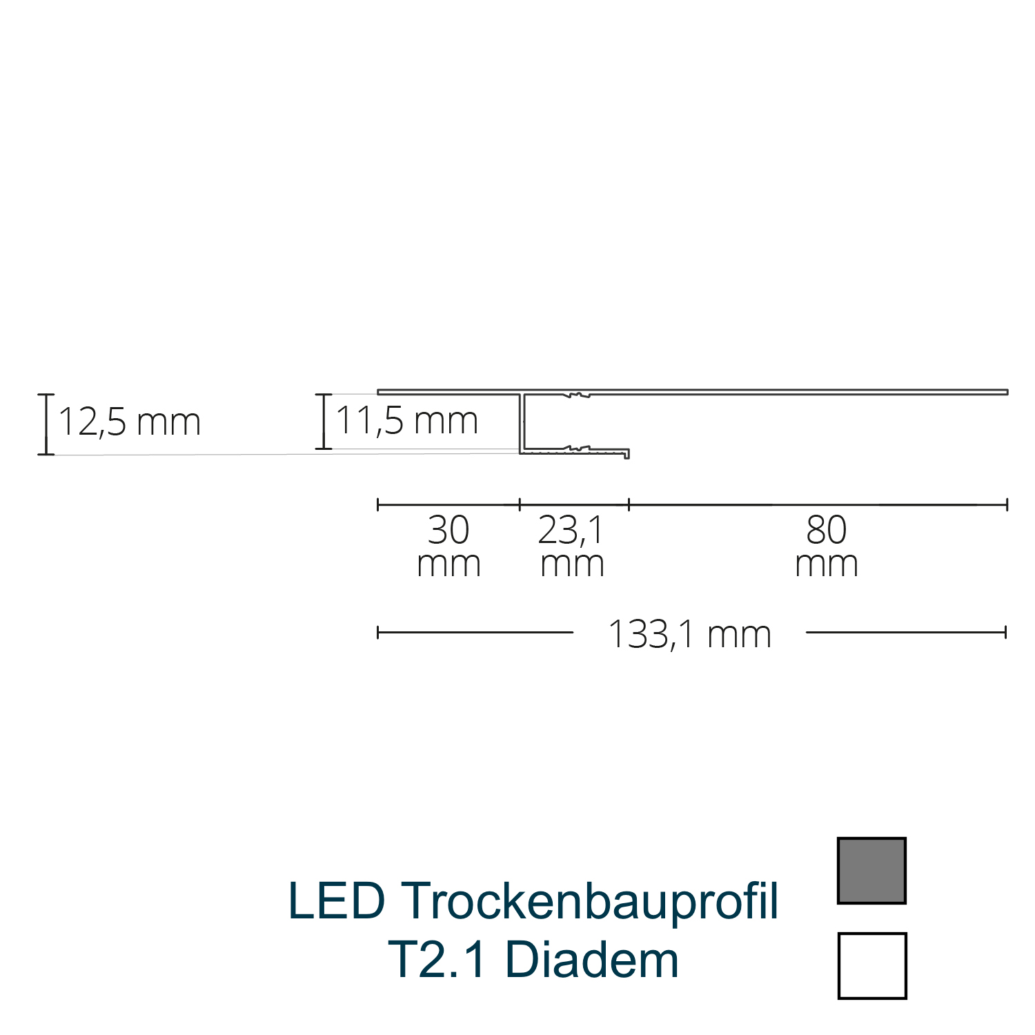 T2.1 LED-Trockenbauprofil