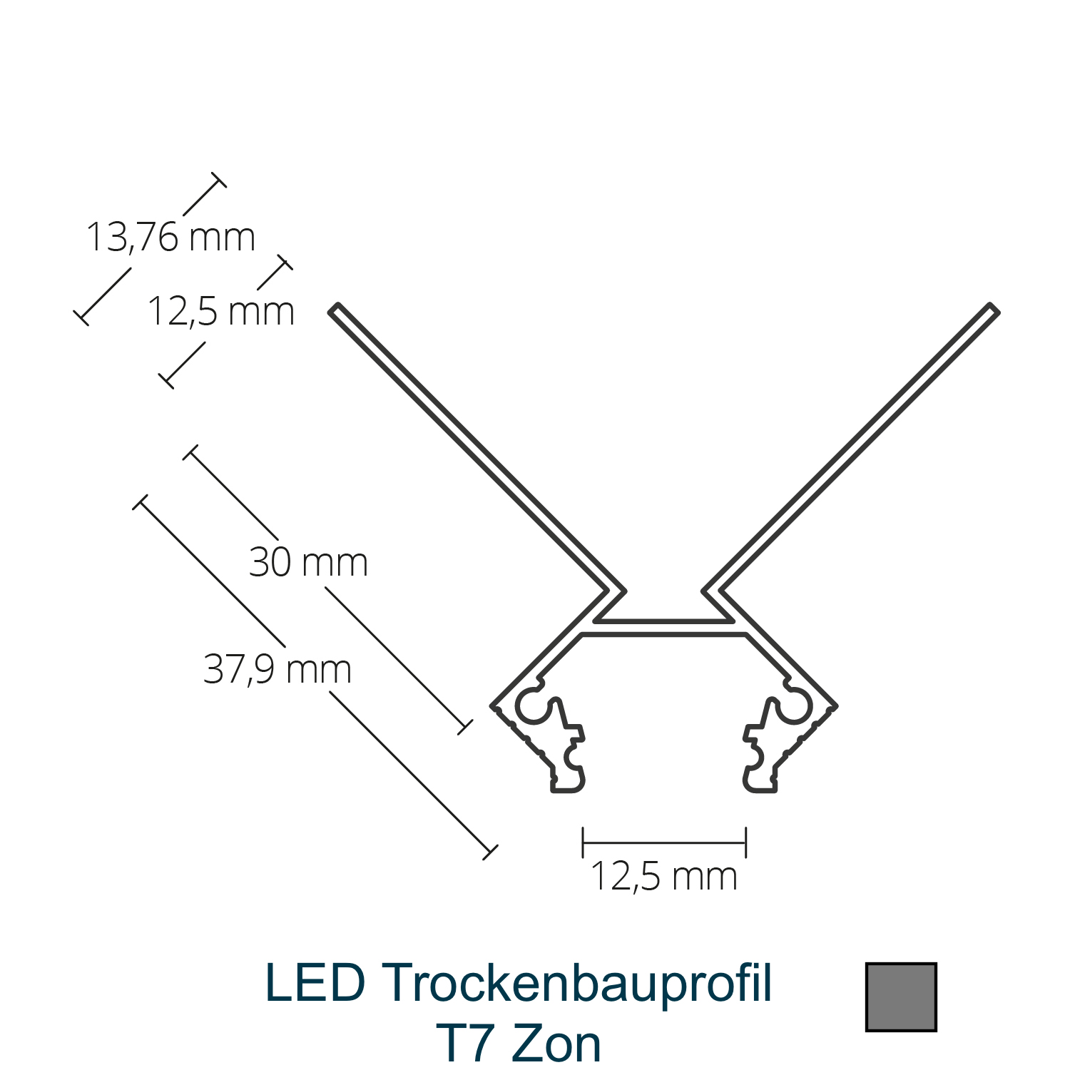 T7 LED-Trockenbauprofil